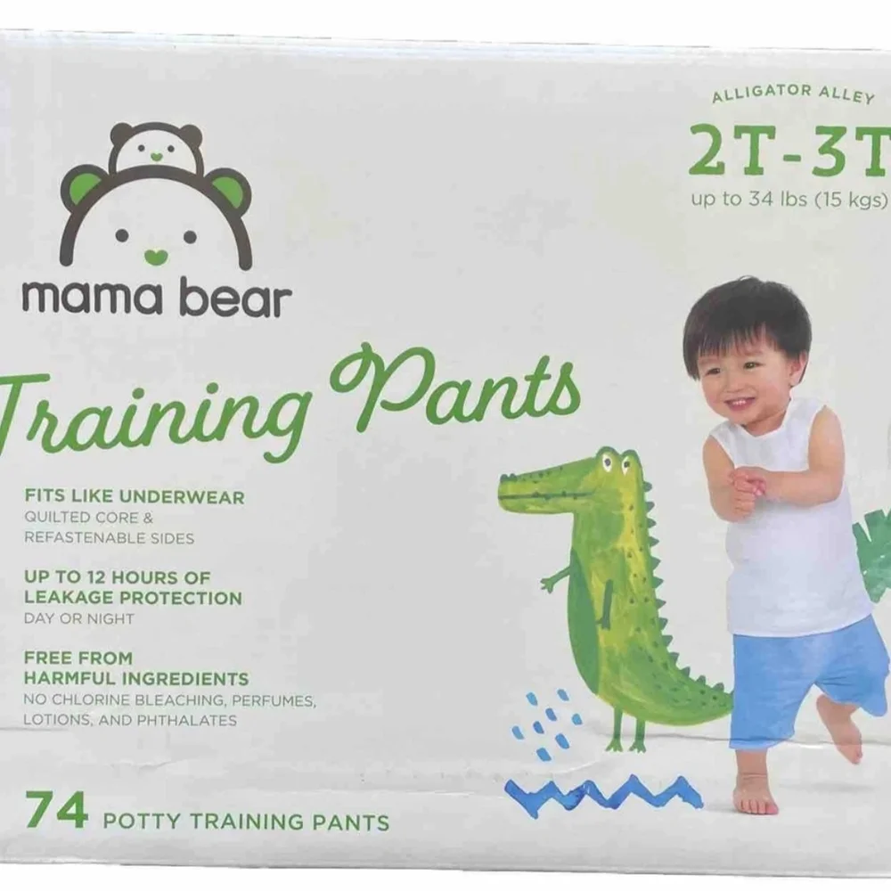 Mama Bear Training Pants for Boys – Size 2T–3T, 74 Count – Leak Protection